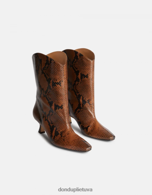 avalynė DONDUP batai iš python-print efekto odos cioccolato moterys 2Z0BX465