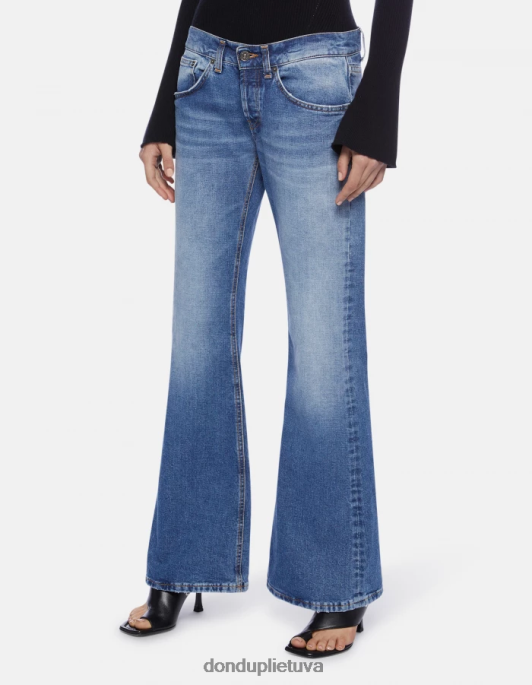 drabužiai DONDUP Betty bootcut standūs džinsiniai džinsai mėlyna moterys 2Z0BX89