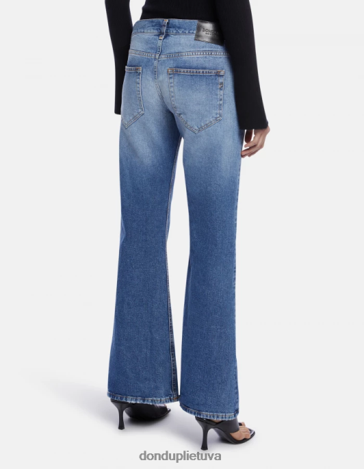 drabužiai DONDUP Betty bootcut standūs džinsiniai džinsai mėlyna moterys 2Z0BX89