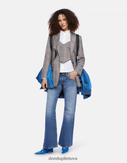 drabužiai DONDUP Betty bootcut standūs džinsiniai džinsai mėlyna moterys 2Z0BX89