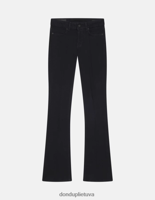 drabužiai DONDUP Lola bootcut džinsai iš tamprio džinsinio audinio juodas moterys 2Z0BX7