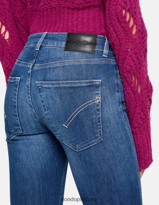 drabužiai DONDUP Lola bootcut džinsai iš tamprio džinsinio audinio mėlyna moterys 2Z0BX41