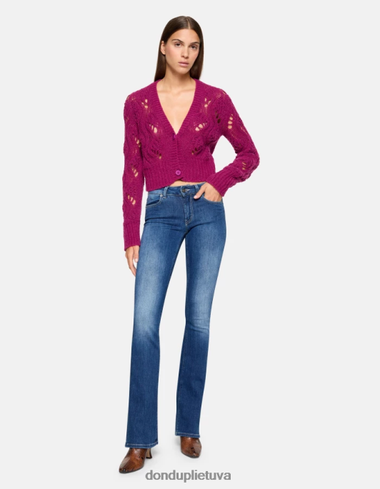 drabužiai DONDUP Lola bootcut džinsai iš tamprio džinsinio audinio mėlyna moterys 2Z0BX41