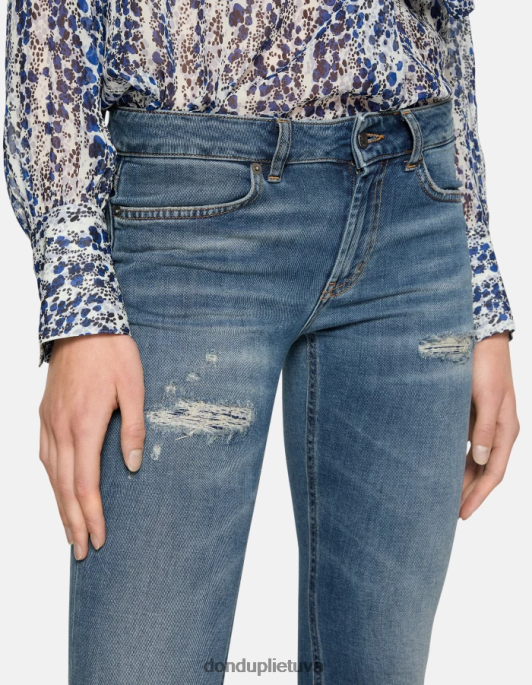 drabužiai DONDUP Lola bootcut džinsai iš tamprio džinsinio audinio mėlyna moterys 2Z0BX43