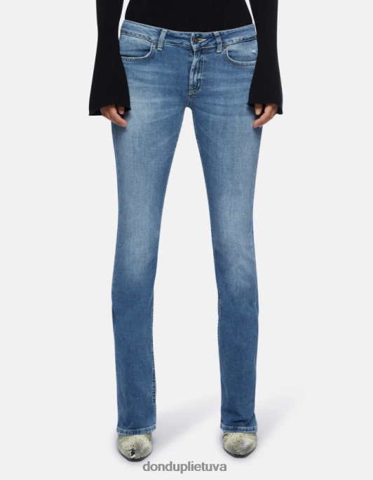 drabužiai DONDUP Lola bootcut džinsai iš tamprio džinsinio audinio mėlyna moterys 2Z0BX97