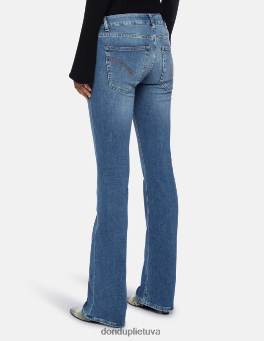 drabužiai DONDUP Lola bootcut džinsai iš tamprio džinsinio audinio mėlyna moterys 2Z0BX97