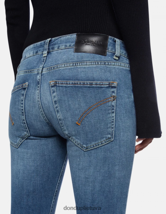 drabužiai DONDUP Lola bootcut džinsai iš tamprio džinsinio audinio mėlyna moterys 2Z0BX97