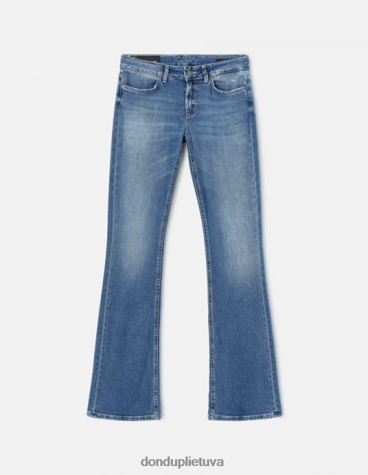 drabužiai DONDUP Lola bootcut džinsai iš tamprio džinsinio audinio mėlyna moterys 2Z0BX97