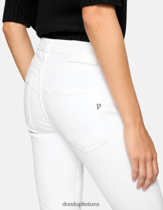 drabužiai DONDUP „Mandy“ itin siauri „bootcut“ džinsai iš elastingo džinsinio audinio baltas moterys 2Z0BX16