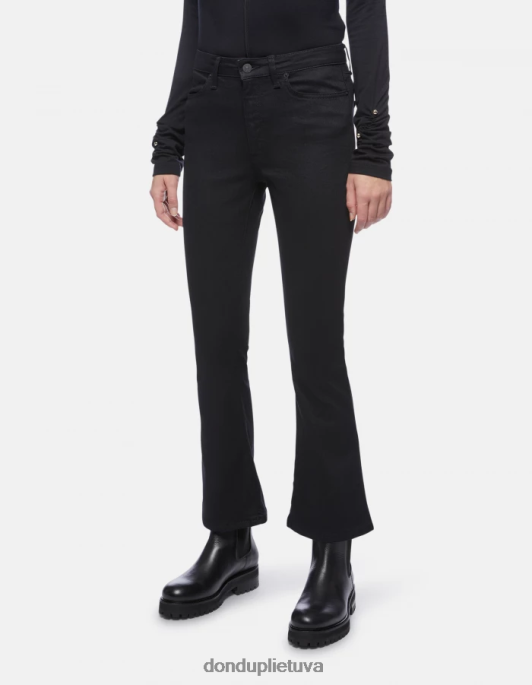 drabužiai DONDUP „Mandy“ itin siauri „bootcut“ džinsai iš elastingo džinsinio audinio juodas moterys 2Z0BX79