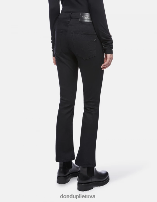 drabužiai DONDUP „Mandy“ itin siauri „bootcut“ džinsai iš elastingo džinsinio audinio juodas moterys 2Z0BX79