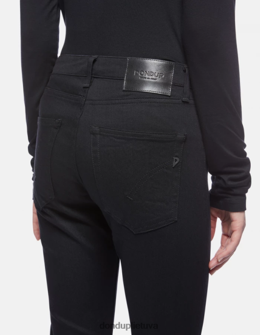 drabužiai DONDUP „Mandy“ itin siauri „bootcut“ džinsai iš elastingo džinsinio audinio juodas moterys 2Z0BX79