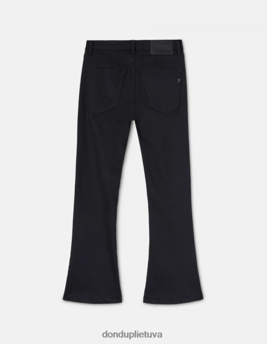 drabužiai DONDUP „Mandy“ itin siauri „bootcut“ džinsai iš elastingo džinsinio audinio juodas moterys 2Z0BX79