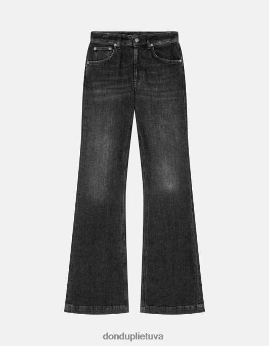 drabužiai DONDUP olivia bootcut tamprūs džinsiniai džinsai juodas moterys 2Z0BX58