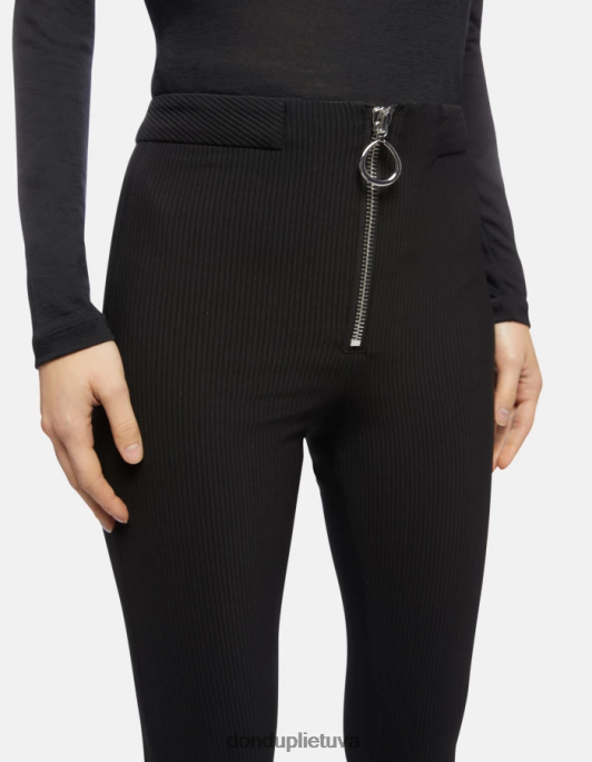 drabužiai DONDUP avril bootcut jersey kelnės juodas moterys 2Z0BX217