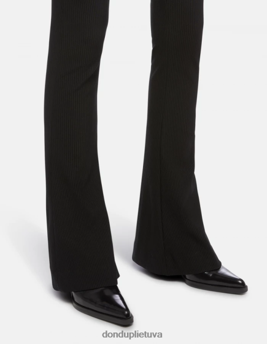 drabužiai DONDUP avril bootcut jersey kelnės juodas moterys 2Z0BX217