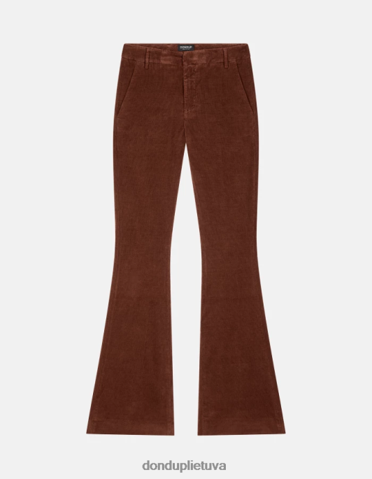 drabužiai DONDUP lexi bootcut kelnės iš aksomo cioccolato moterys 2Z0BX122