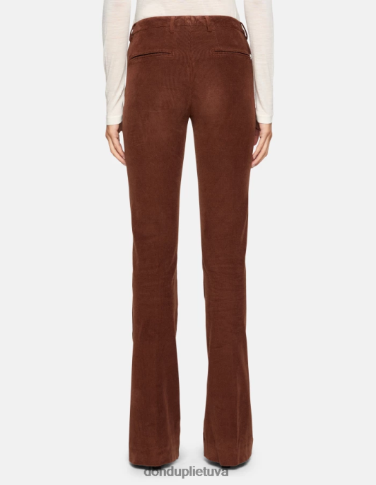 drabužiai DONDUP lexi bootcut kelnės iš aksomo cioccolato moterys 2Z0BX122