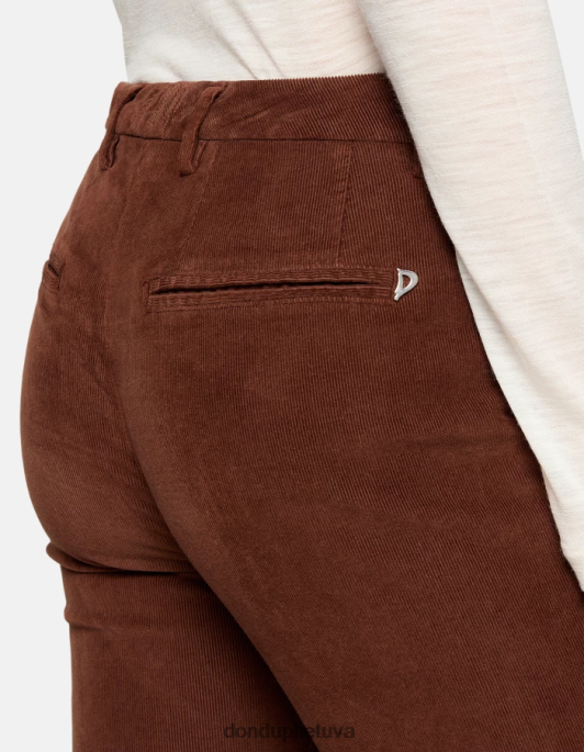drabužiai DONDUP lexi bootcut kelnės iš aksomo cioccolato moterys 2Z0BX122