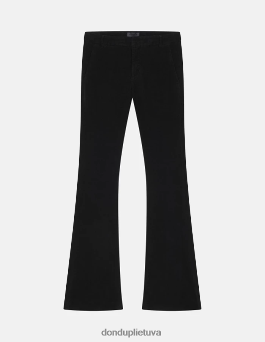 drabužiai DONDUP lexi bootcut kelnės iš aksomo juodas moterys 2Z0BX120