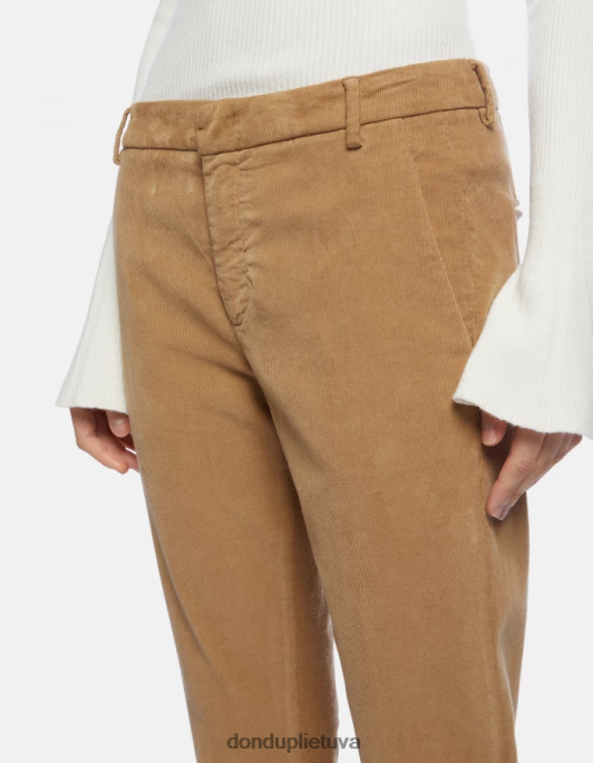 drabužiai DONDUP lexi bootcut kelnės iš aksomo smėlis moterys 2Z0BX121