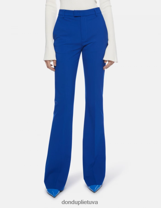 drabužiai DONDUP tina bootcut vilnonės kelnės karališkai mėlyna moterys 2Z0BX193