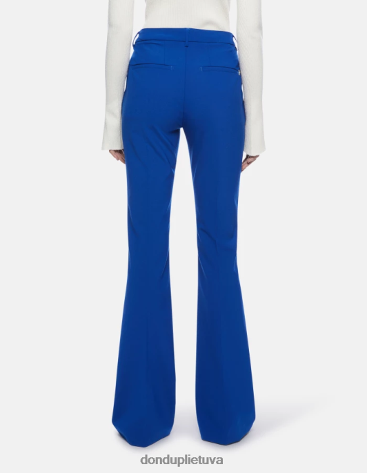 drabužiai DONDUP tina bootcut vilnonės kelnės karališkai mėlyna moterys 2Z0BX193