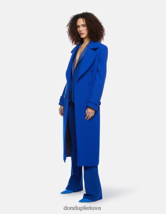 drabužiai DONDUP tina bootcut vilnonės kelnės karališkai mėlyna moterys 2Z0BX193
