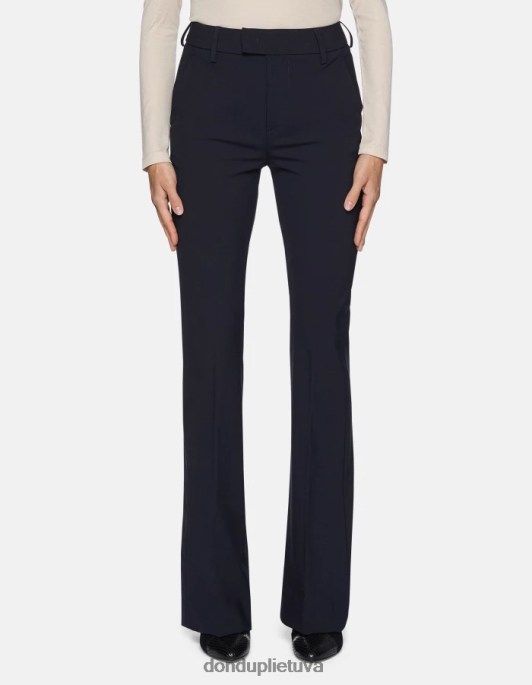 drabužiai DONDUP tina bootcut vilnonės kelnės tamsiai mėlyna moterys 2Z0BX192