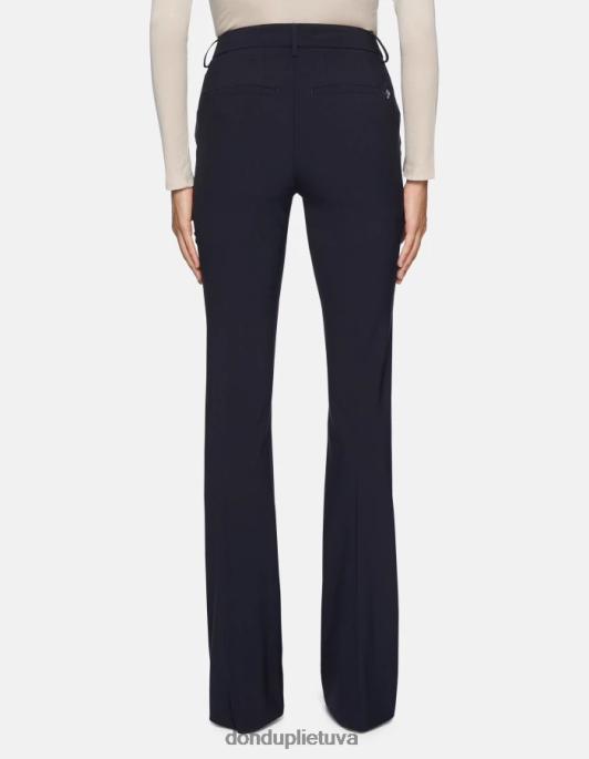 drabužiai DONDUP tina bootcut vilnonės kelnės tamsiai mėlyna moterys 2Z0BX192