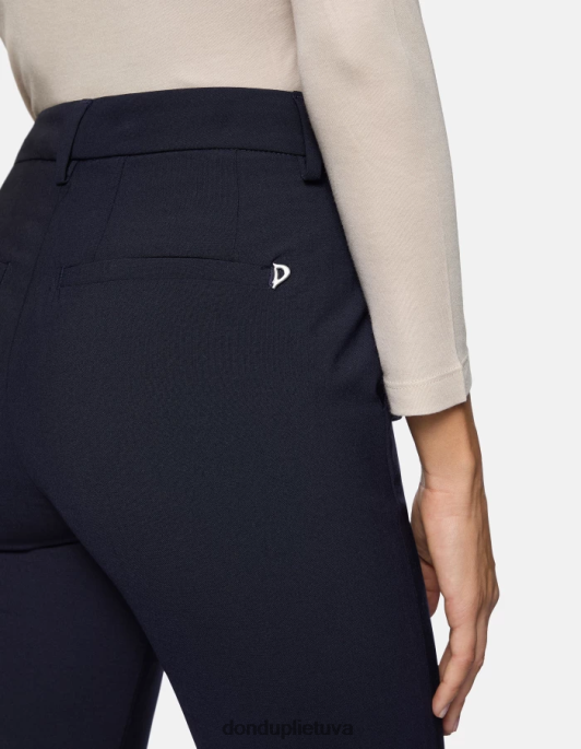 drabužiai DONDUP tina bootcut vilnonės kelnės tamsiai mėlyna moterys 2Z0BX192