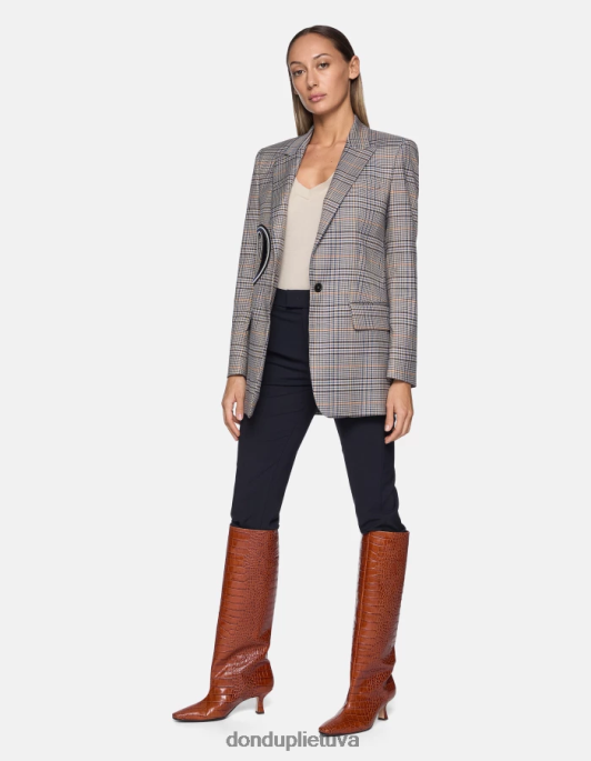 drabužiai DONDUP tina bootcut vilnonės kelnės tamsiai mėlyna moterys 2Z0BX192