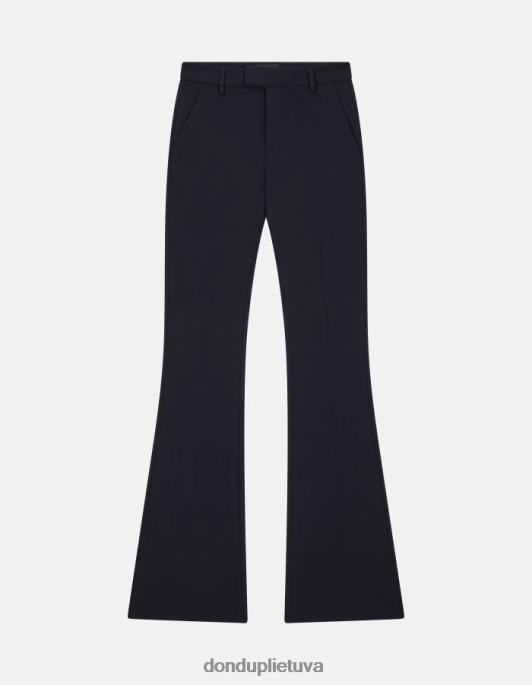 drabužiai DONDUP tina bootcut vilnonės kelnės tamsiai mėlyna moterys 2Z0BX192