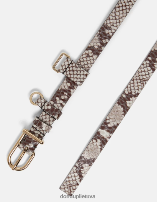 priedai DONDUP Python-print efekto odinis diržas natūralus moterys 2Z0BX474