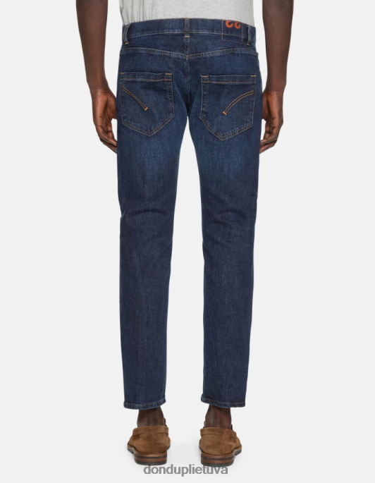 drabužiai DONDUP mius slim-fit tempimo džinsiniai džinsai mėlyna vyrų 2Z0BX560