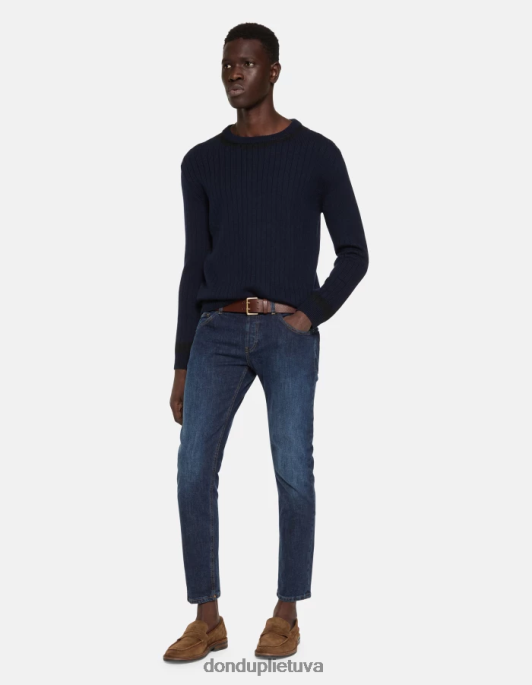 drabužiai DONDUP mius slim-fit tempimo džinsiniai džinsai mėlyna vyrų 2Z0BX560