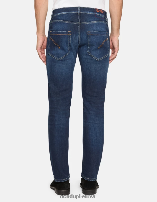 drabužiai DONDUP mius slim-fit tempimo džinsiniai džinsai mėlyna vyrų 2Z0BX591