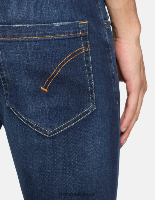 drabužiai DONDUP mius slim-fit tempimo džinsiniai džinsai mėlyna vyrų 2Z0BX591