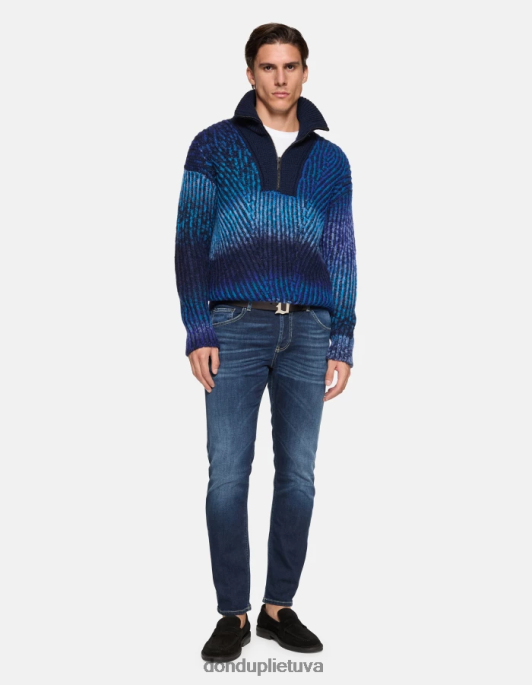 drabužiai DONDUP mius slim-fit tempimo džinsiniai džinsai mėlyna vyrų 2Z0BX591