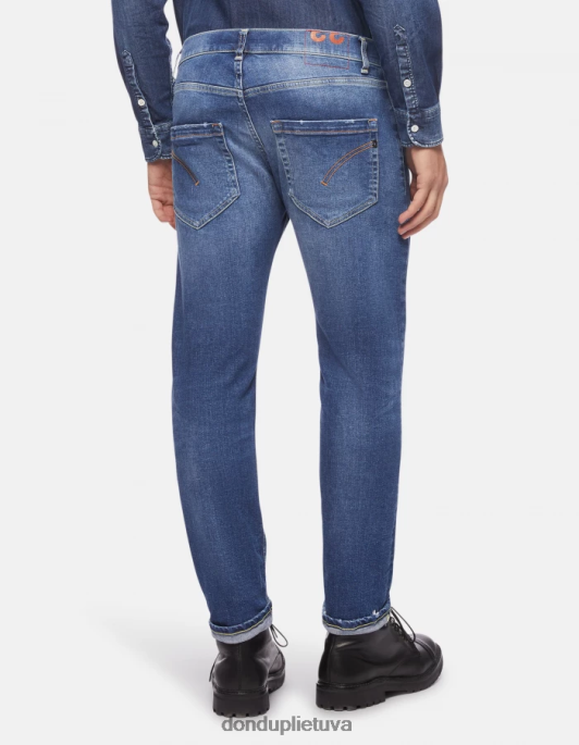 drabužiai DONDUP mius slim-fit tempimo džinsiniai džinsai mėlyna vyrų 2Z0BX616