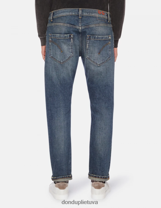 drabužiai DONDUP mius slim-fit tempimo džinsiniai džinsai mėlyna vyrų 2Z0BX622