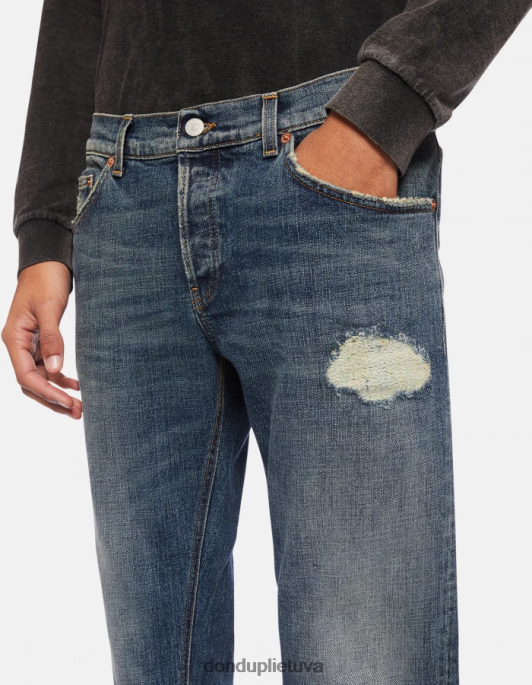 drabužiai DONDUP mius slim-fit tempimo džinsiniai džinsai mėlyna vyrų 2Z0BX622