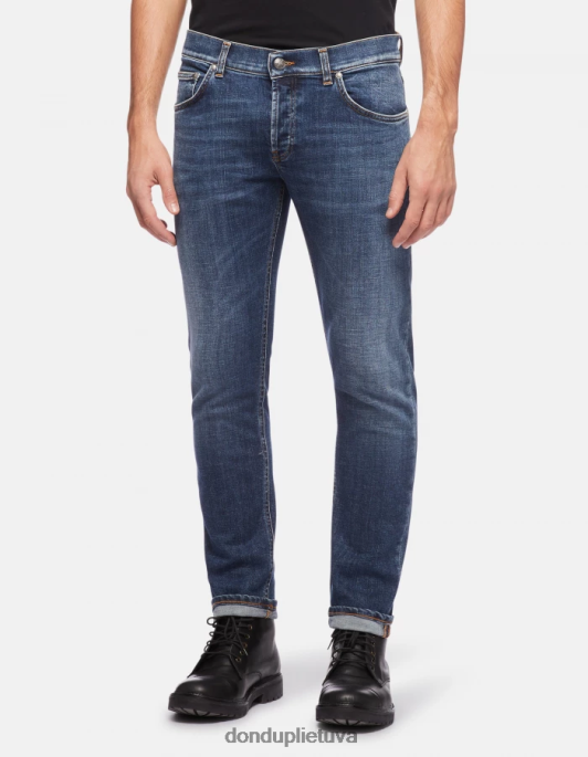 drabužiai DONDUP mius slim-fit tempimo džinsiniai džinsai mėlyna vyrų 2Z0BX631
