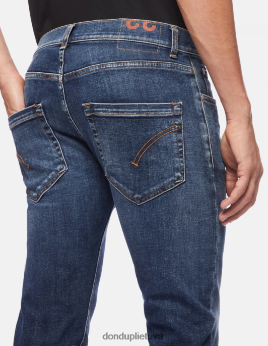 drabužiai DONDUP mius slim-fit tempimo džinsiniai džinsai mėlyna vyrų 2Z0BX631