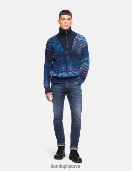 drabužiai DONDUP mius slim-fit tempimo džinsiniai džinsai mėlyna vyrų 2Z0BX631