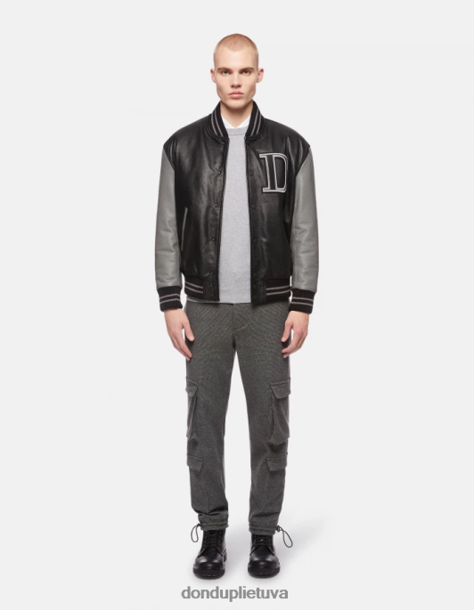 drabužiai DONDUP ken jersey krovinines kelnes juodas vyrų 2Z0BX693